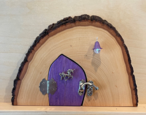 purple handcrafted tooth faerie door