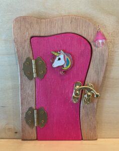 Whimsy shaped handcrafted faerie door